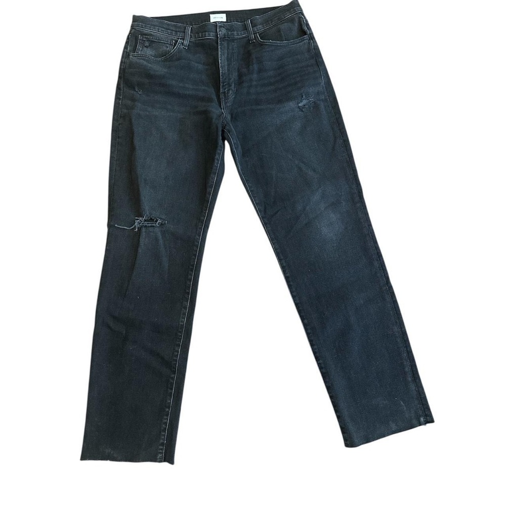 Hudson Mens SUTRO Royce Straight Black Denim Distressed Jeans